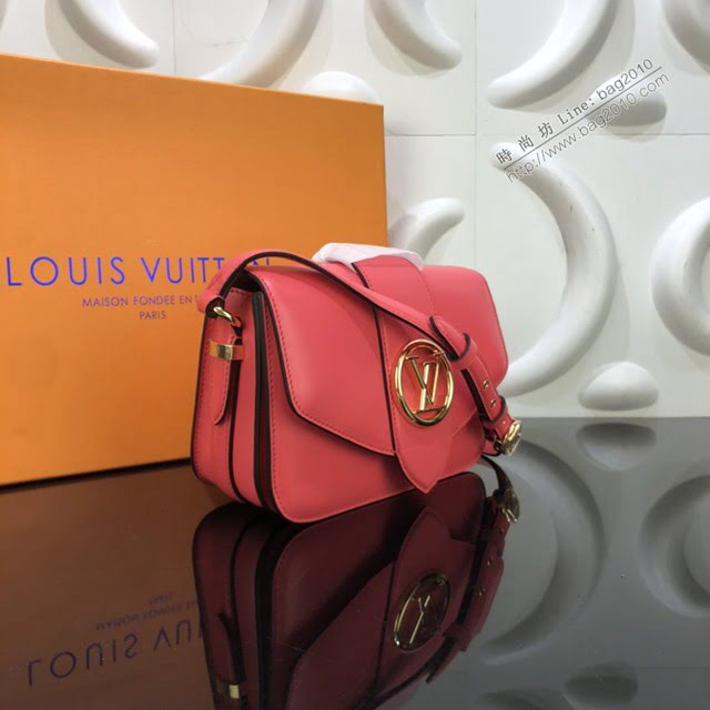 LV包包 LV新款女包 Pont9手袋 LV粉色牛皮單肩斜挎女包  ydh3689